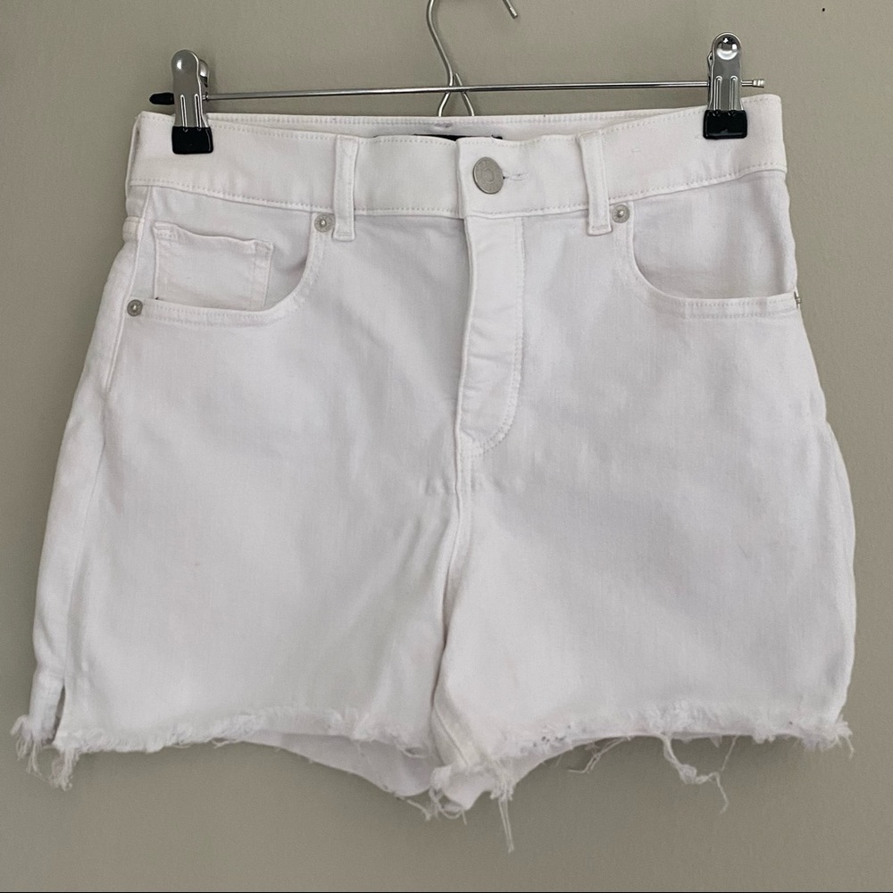 White jean shorts